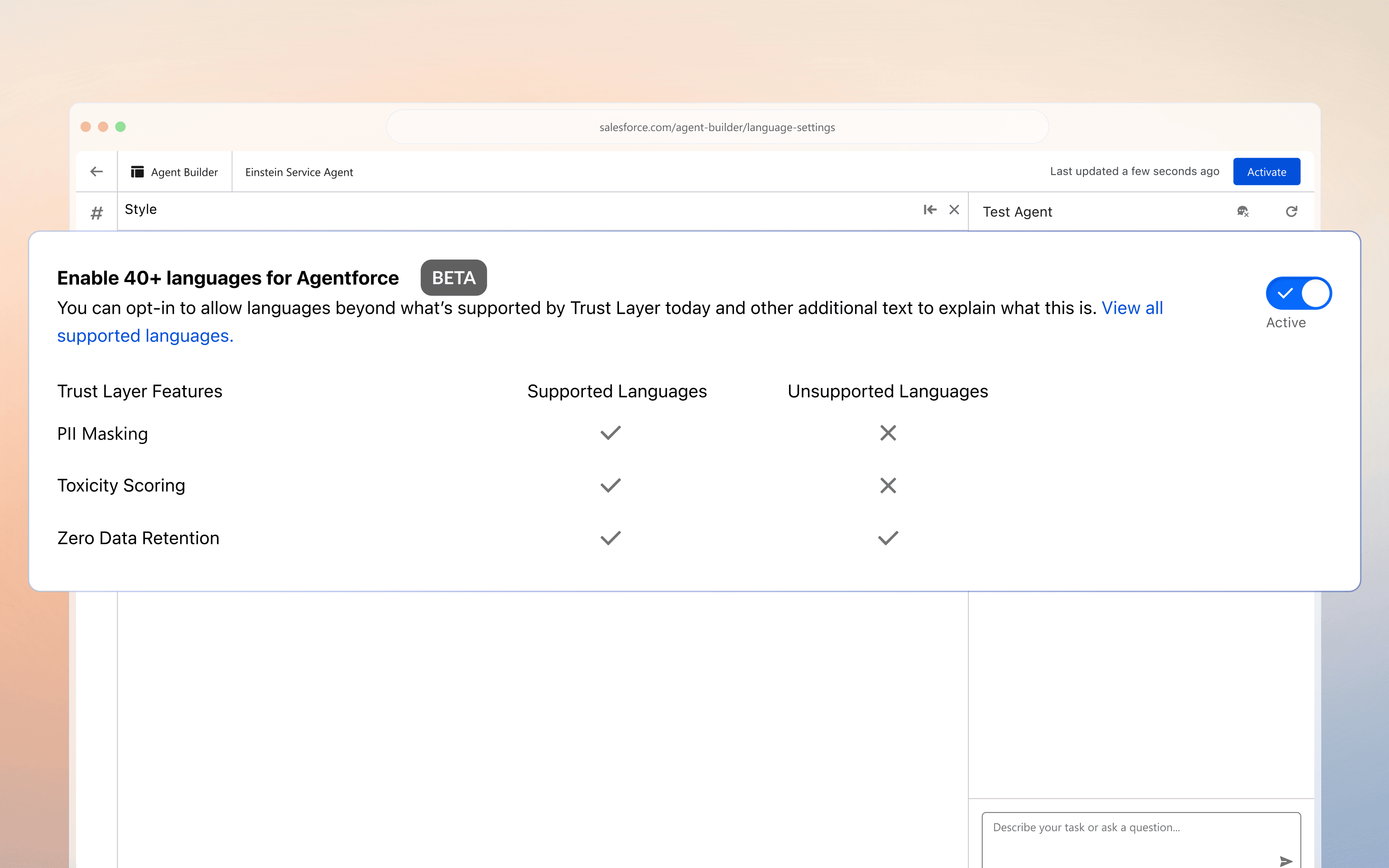 Admin configuring available languages and locales