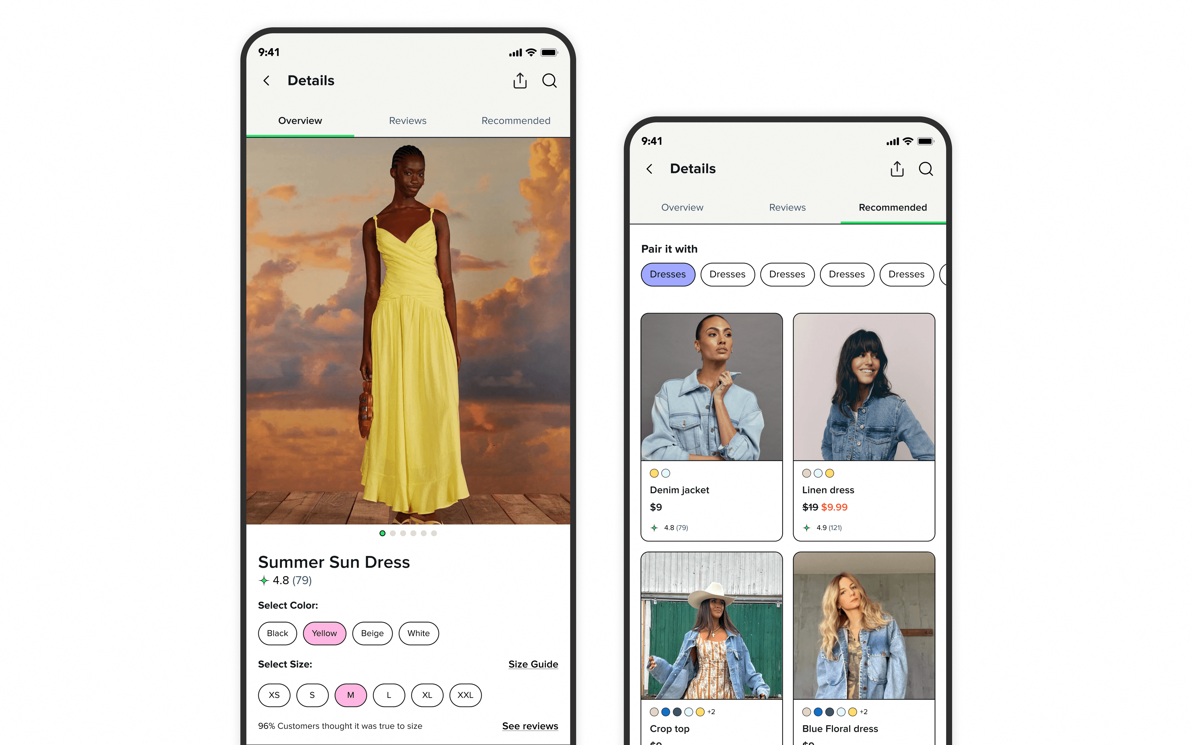 Wish Fashion product details page