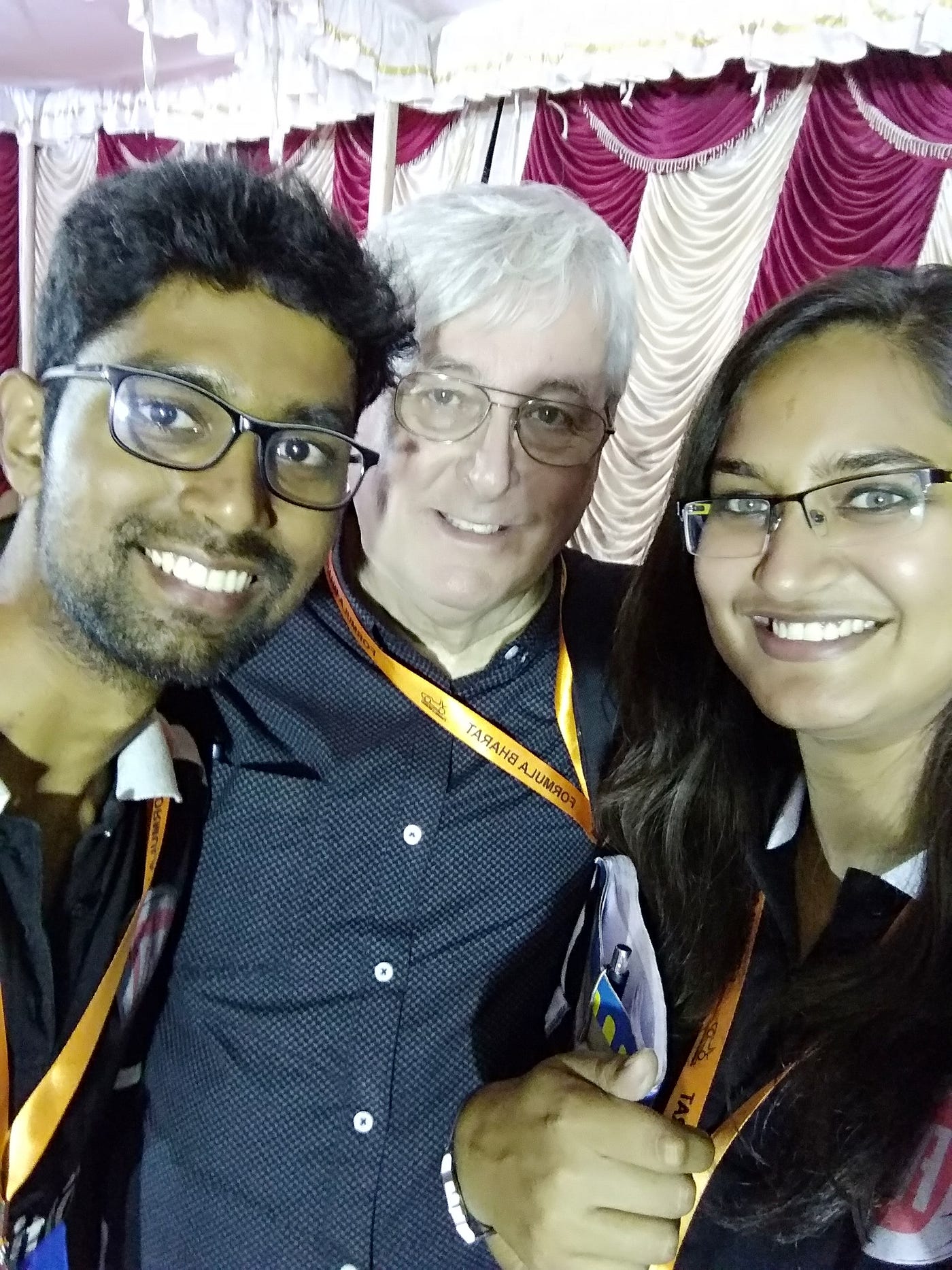 With Pat Clarke (Design Judge), at Formula Bharat